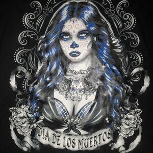 Hanes Black Dia de los Muertos Graphic Tee
